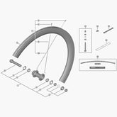 Shimano Wh-Rs710-C32-Tl-F Complete Hub Axle Wheel Spares